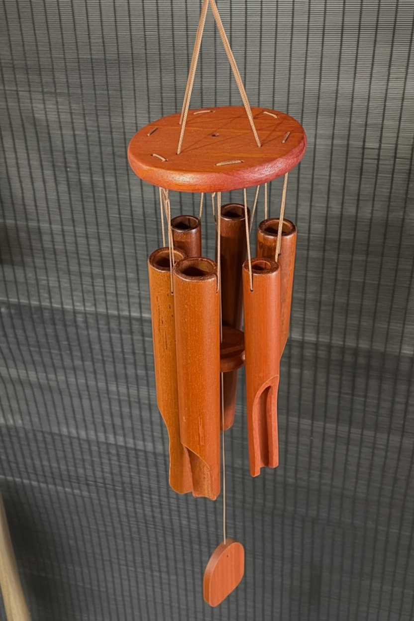 Bamboo Tube Wind Chime — Filipino-Inspired Hand-Carved Garden Décor