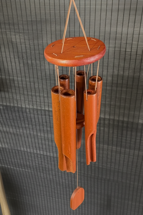 Bamboo Tube Wind Chime — Filipino-Inspired Hand-Carved Garden Décor